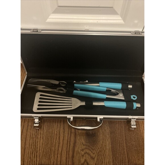 Toadfish BBQ Grill Accessories Set, 3-Piece Stainless Steel Grilling Tools New - Picture 2 of 5